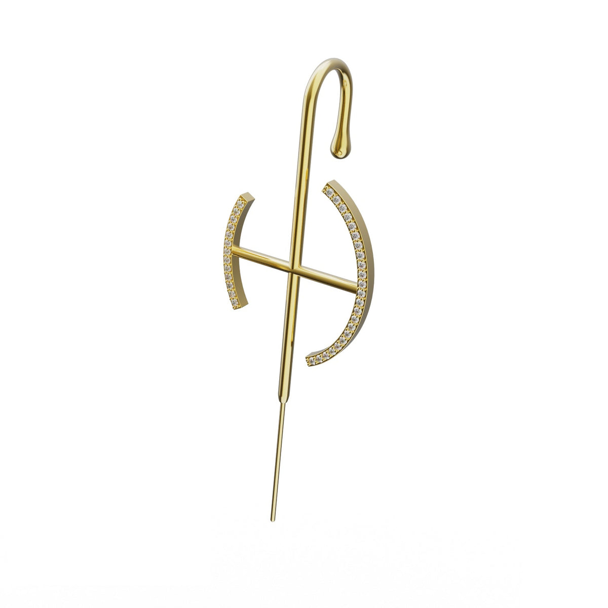Elevate ear cuff in gold, single