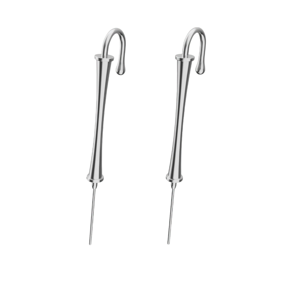 Pillar of Fortitude ear cuffs in silver, a pair