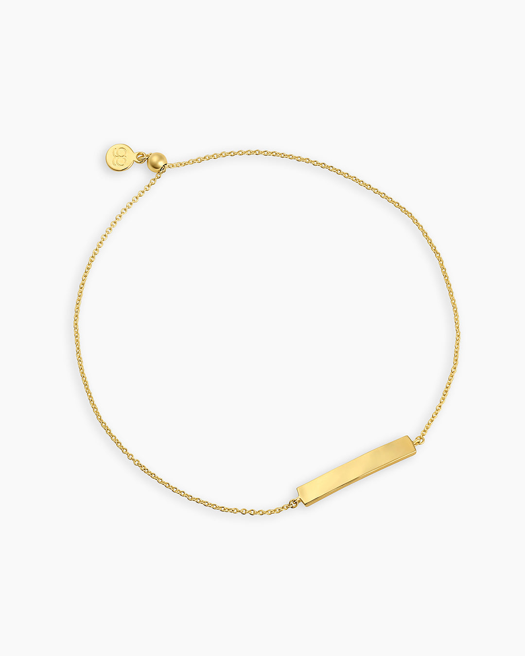 Avaline Bespoke Plate Adjustable Bracelet (gold)