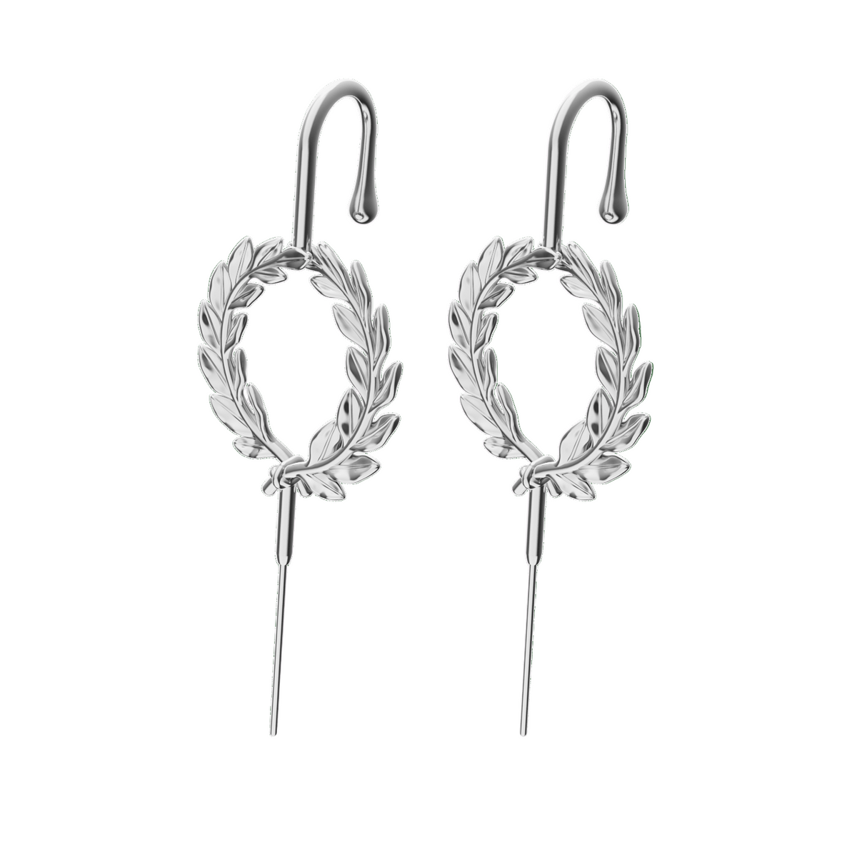 Regel Laurel ear cuffs in silver, a pair
