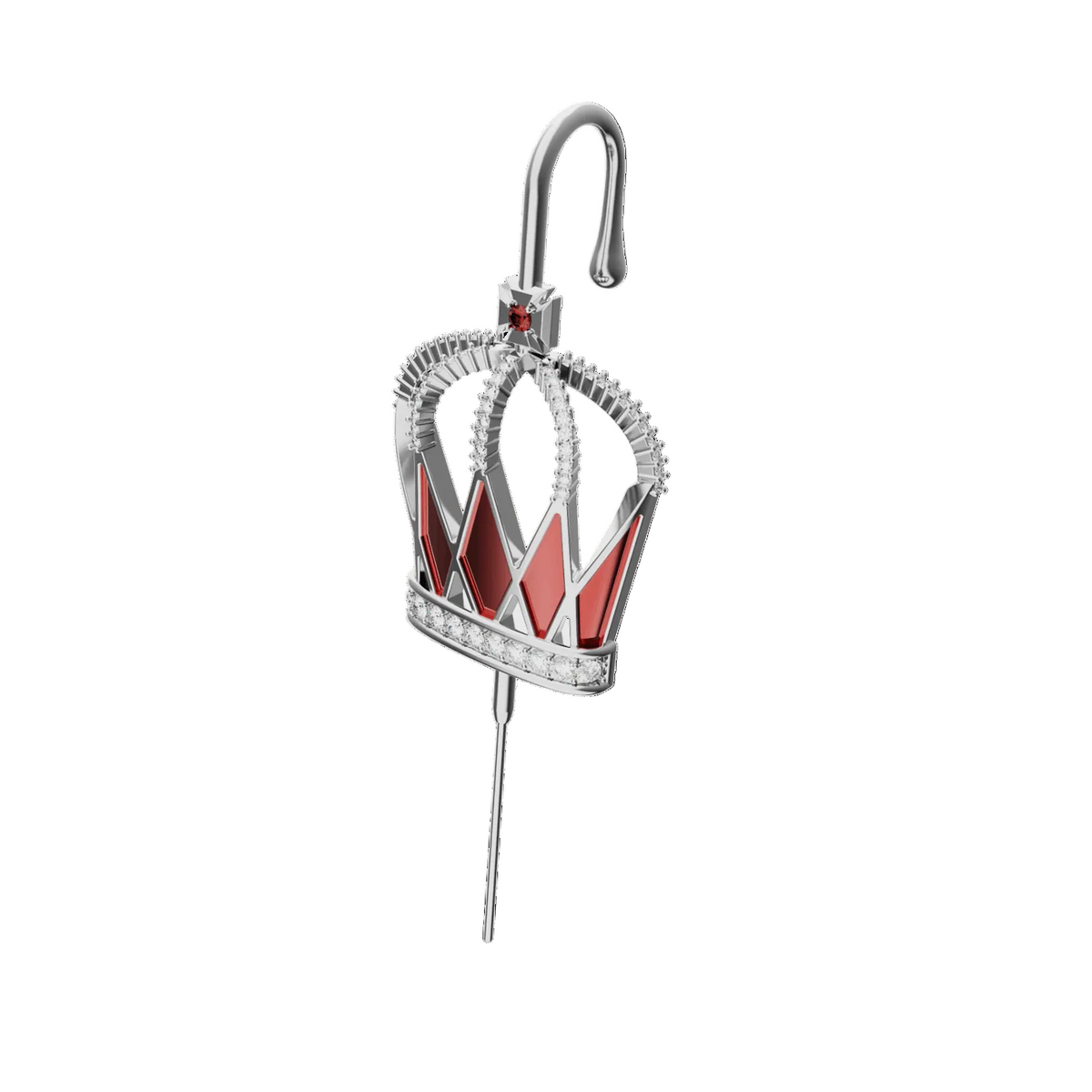 Royalty ear cuff in silver, single