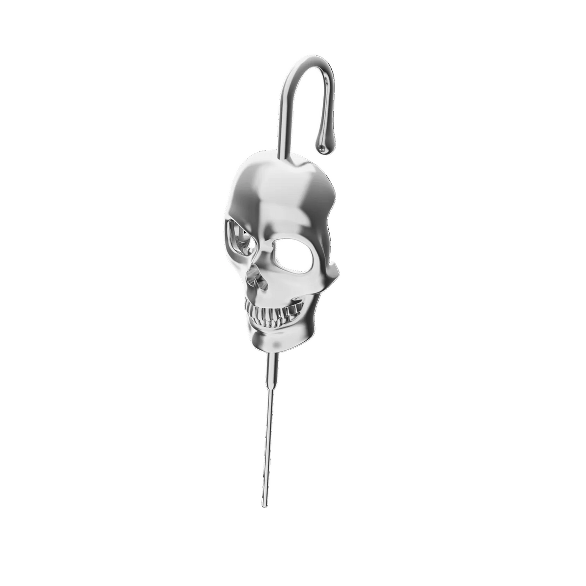 Memento Mori ear cuff in silver, single