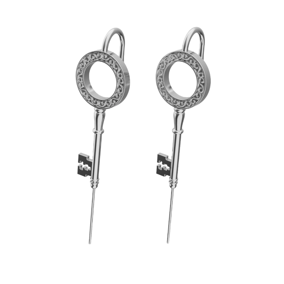 Unlocked Potential ear cuffs in silver, a pair