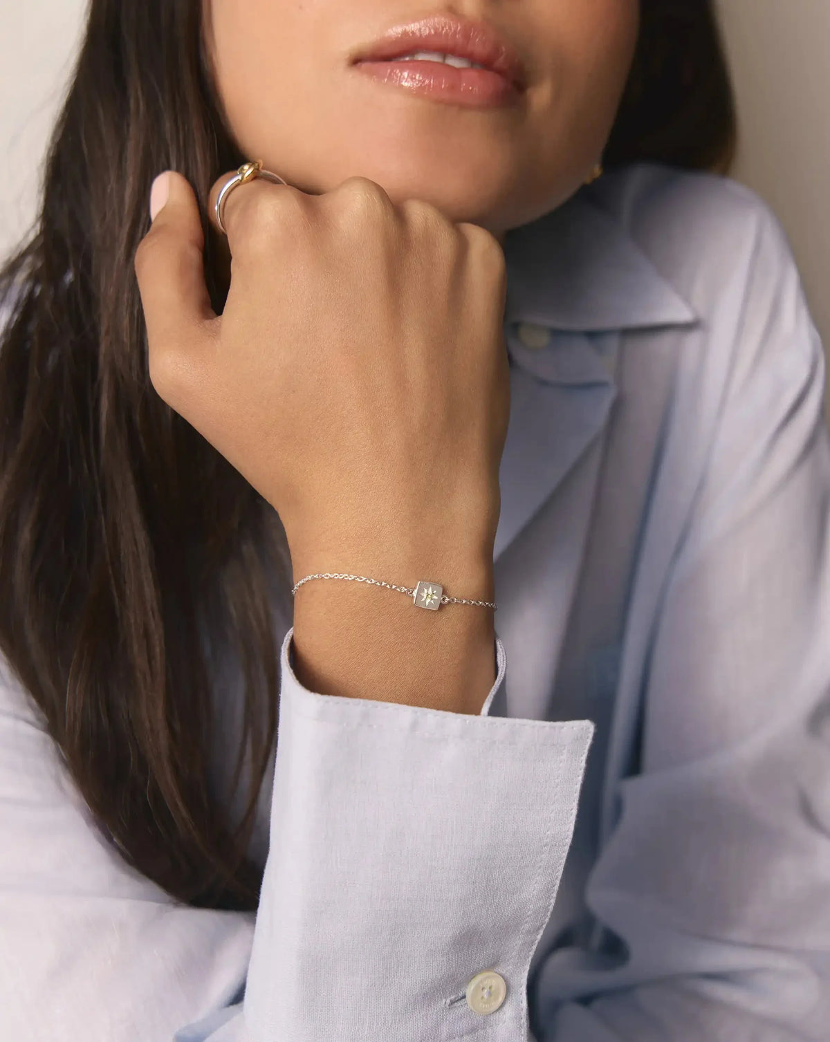 Avaline August Birthstone Slider Bracelet
