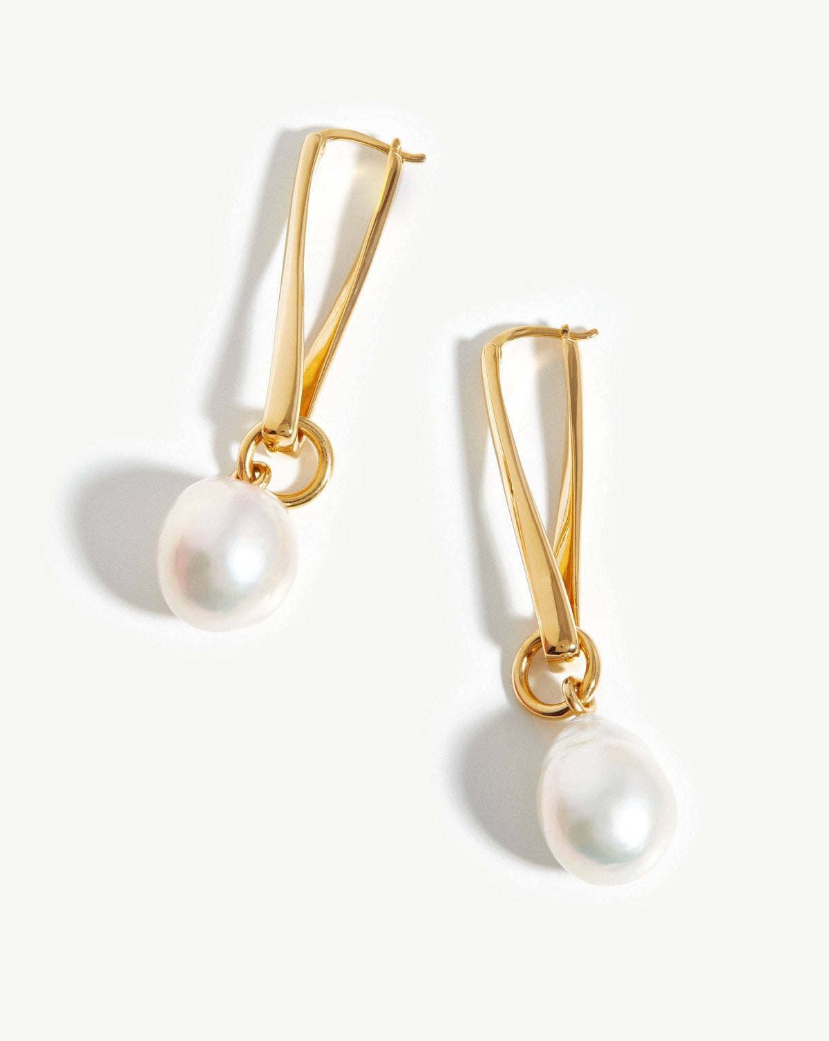 Avaline Baroque Pearl Twisted Drop Earrings