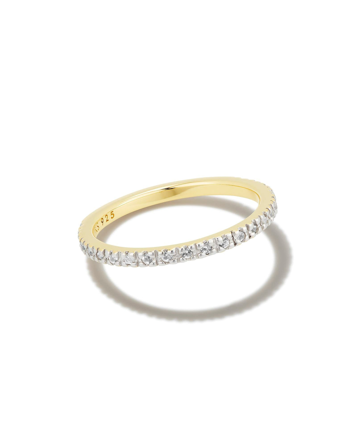 Avaline Arynn Sterling Silver Band Ring in White Sapphire