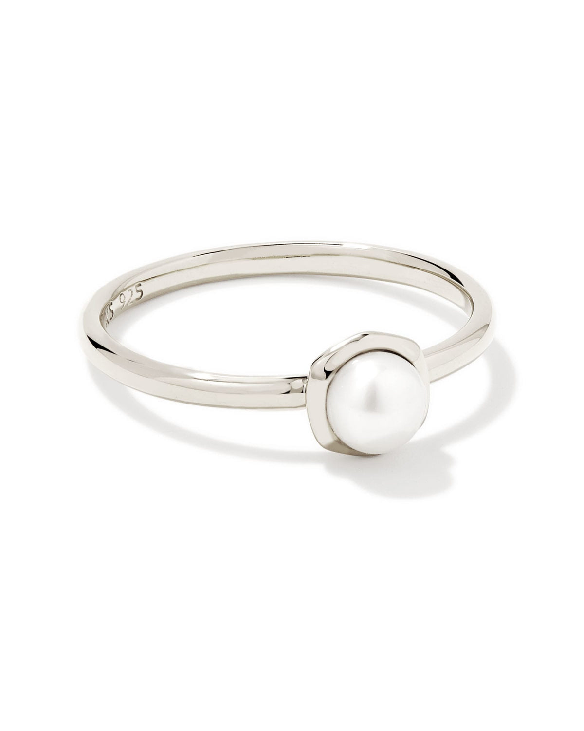 Avaline Davie Pearl 18k Gold Vermeil Band Ring in Freshwater Cultured Pearl