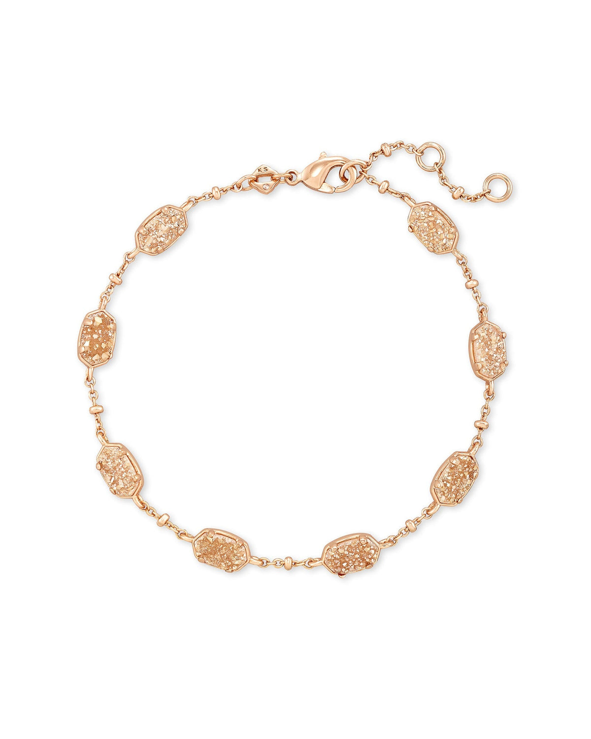 Avaline Emilie Gold Chain Bracelet in Iridescent Drusy