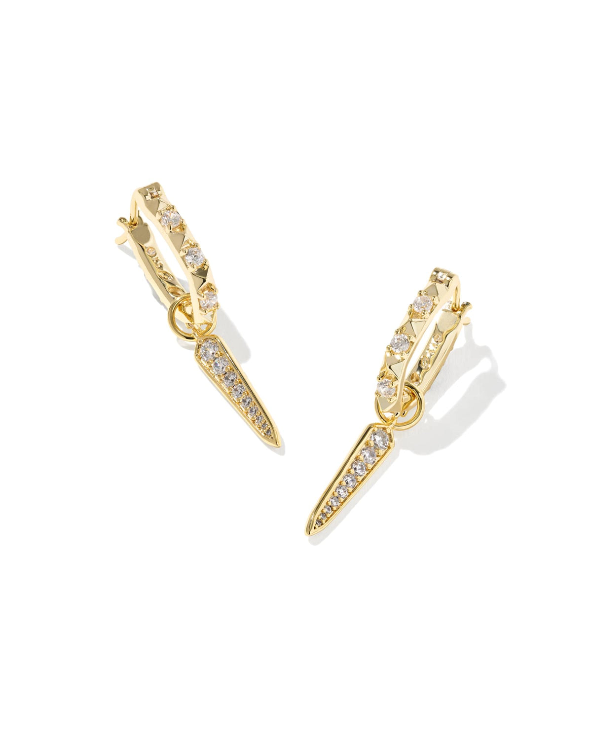 Avaline Fate Gold Charm Huggie Earrings