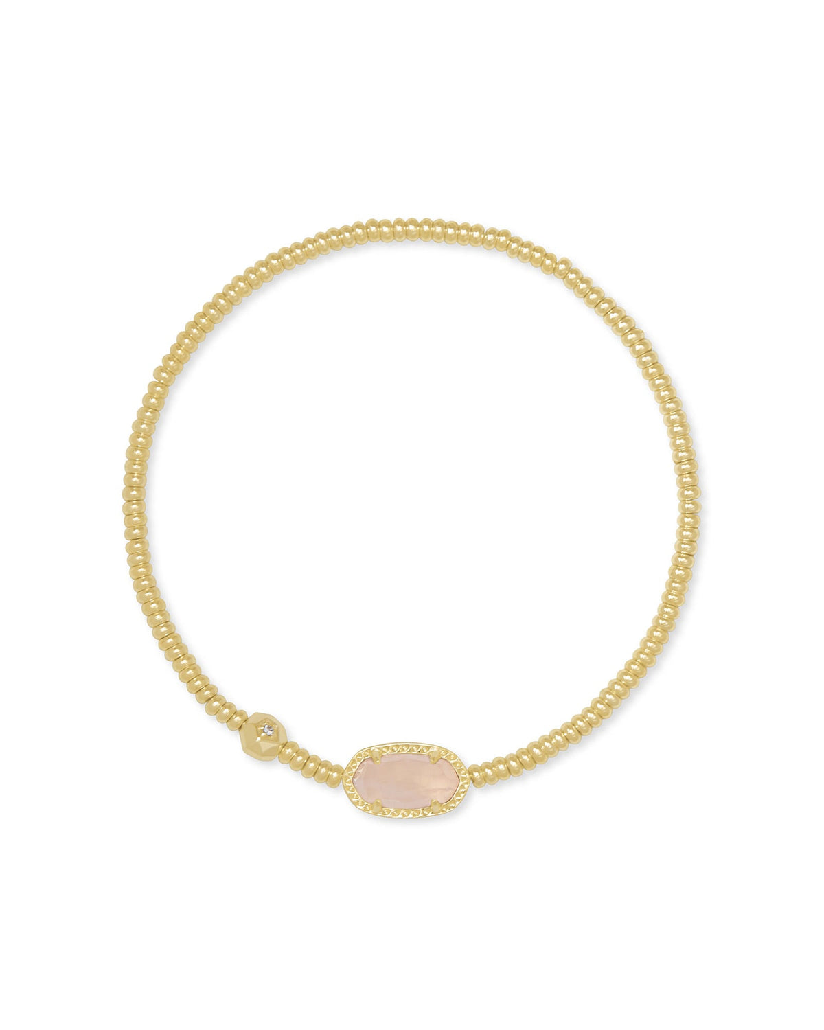 Avaline Grayson Silver Stretch Bracelet in Ivory Mother-of-Pearl
