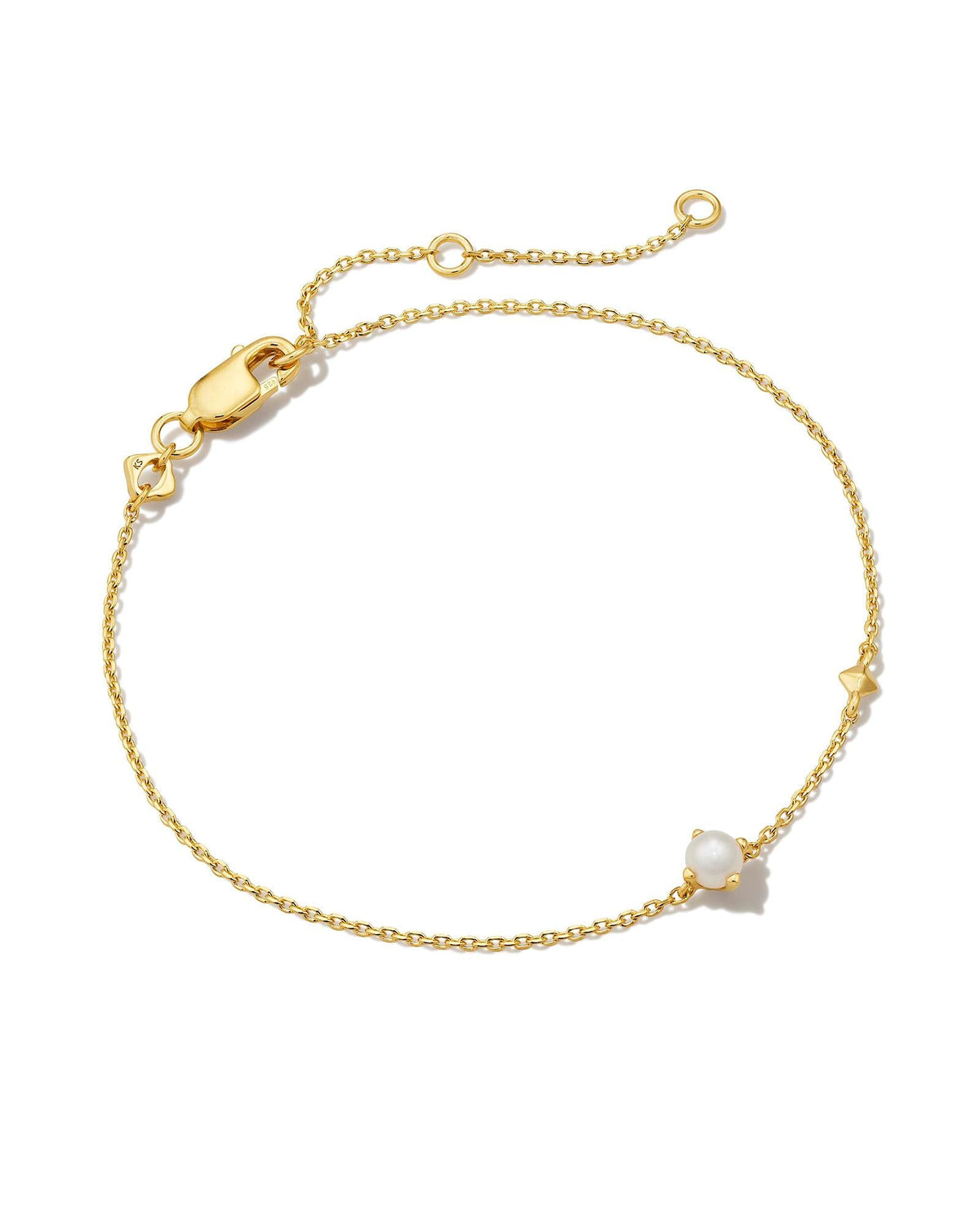 Avaline Maisie 18k Gold Vermeil September Delicate Chain Bracelet