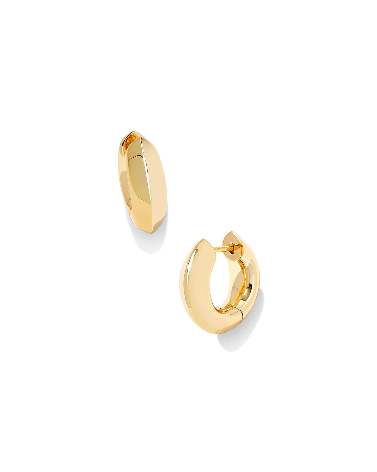 Avaline Mikki Metal Huggie Earrings in Gold