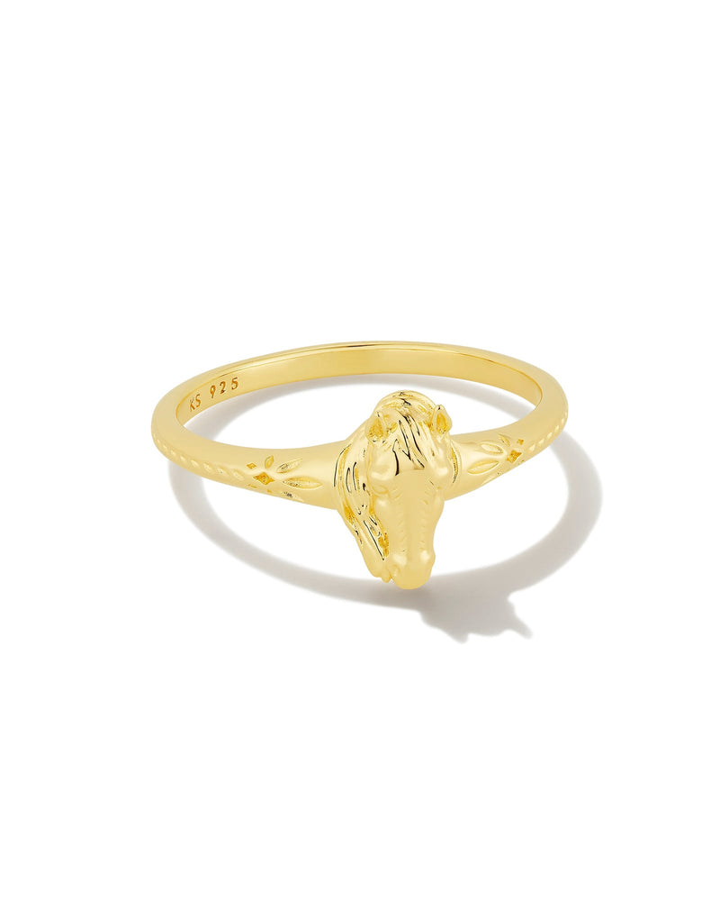 Avaline Tiny Beau Band Ring in 18k Yellow Gold Vermeil