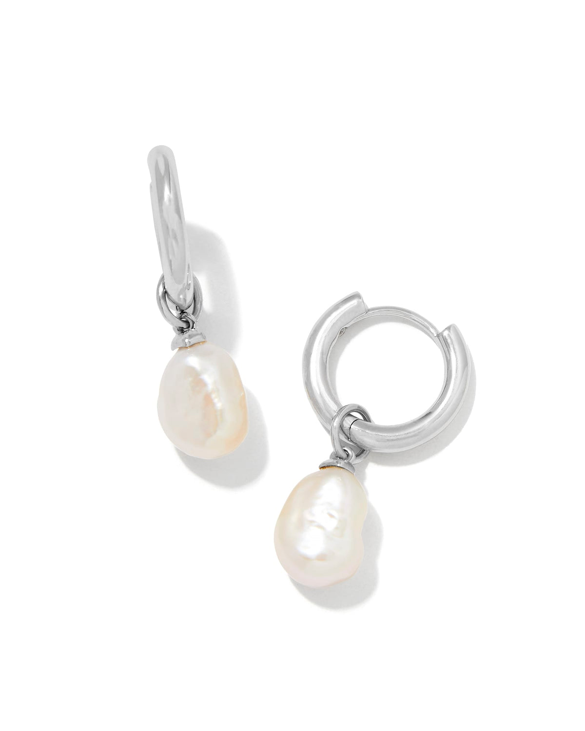 Avaline Willa Convertible Gold Pearl Huggie Earrings