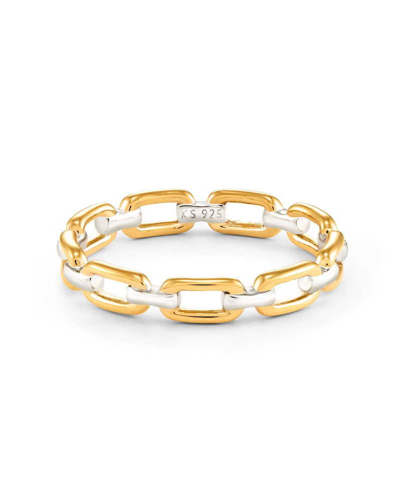 Avaline Wren Band Ring in Mixed Metal