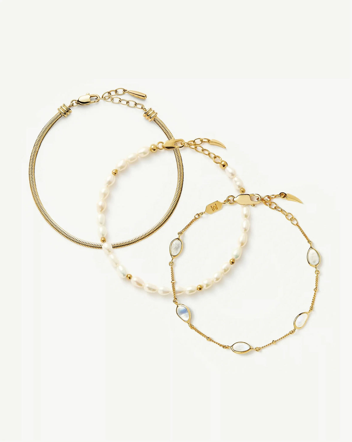 Avaline The Pearl-fect Trio Bracelet Set