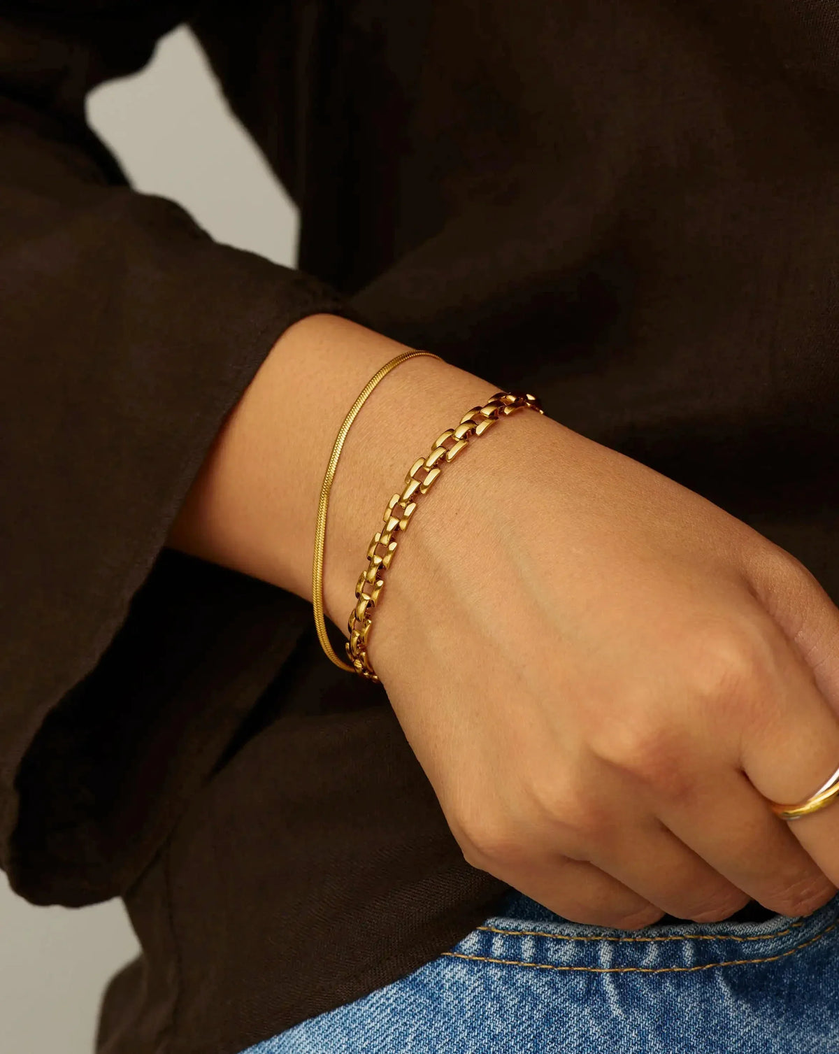 Avaline Timepiece Link Chain Bracelet
