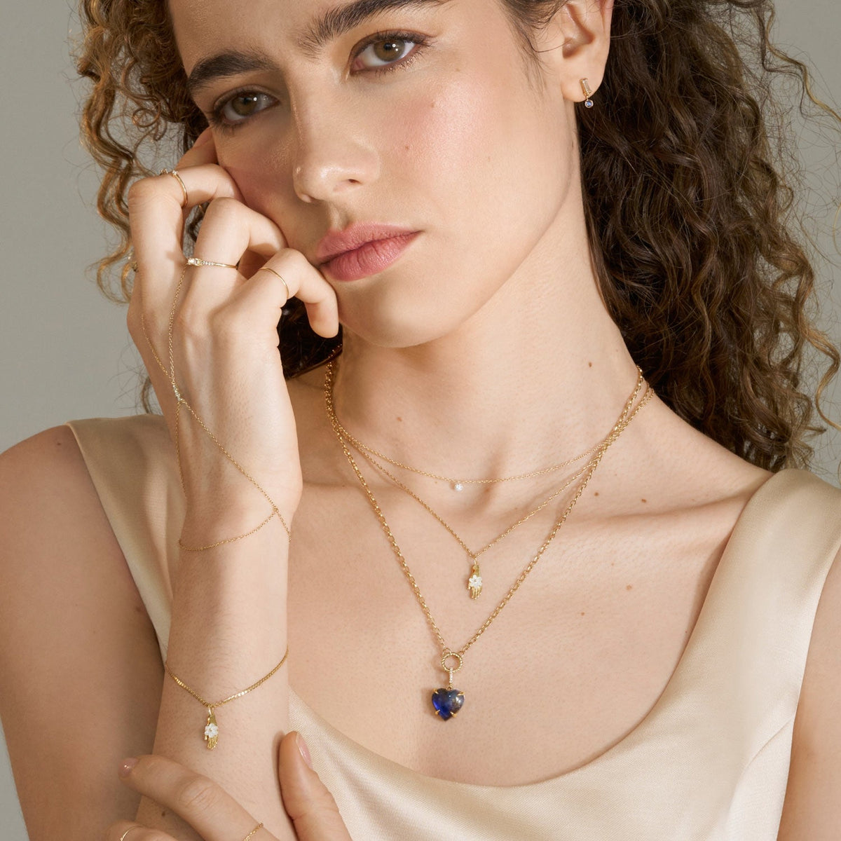 Avaline Afterglow Heart Gold Pendant