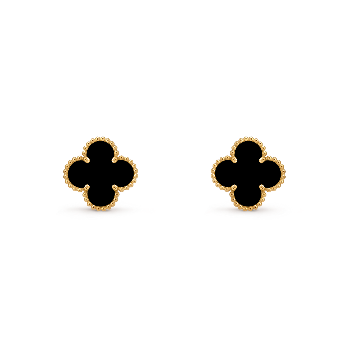 Avaline Alhambra earrings, Black Onyx