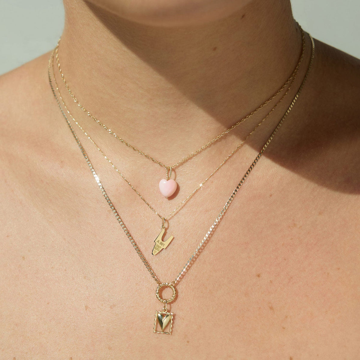 Avaline Catbird Pink Heart Charm