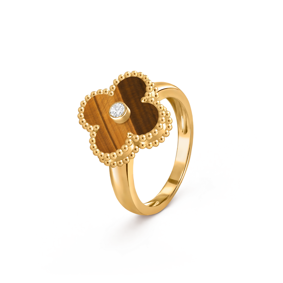 Avaline Alhambra ring, Tiger Eye