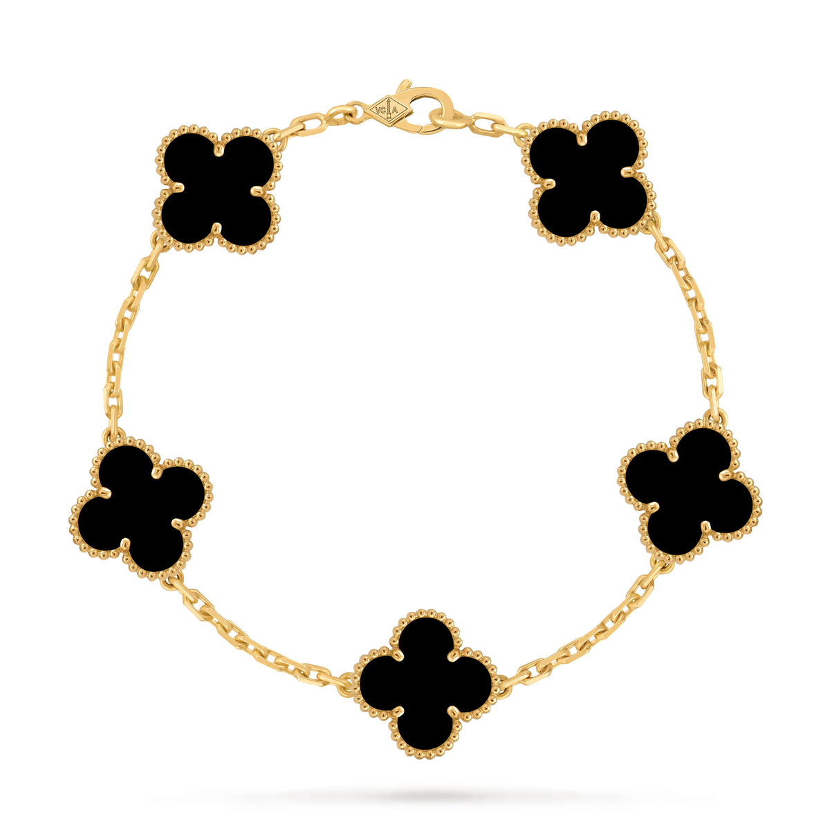 Avaline Alhambra bracelet, Black Onyx
