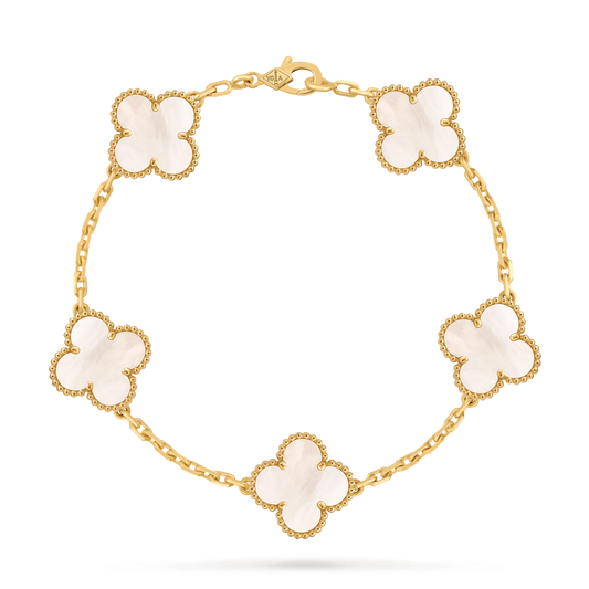 Avaline Alhambra bracelet, White Pearl
