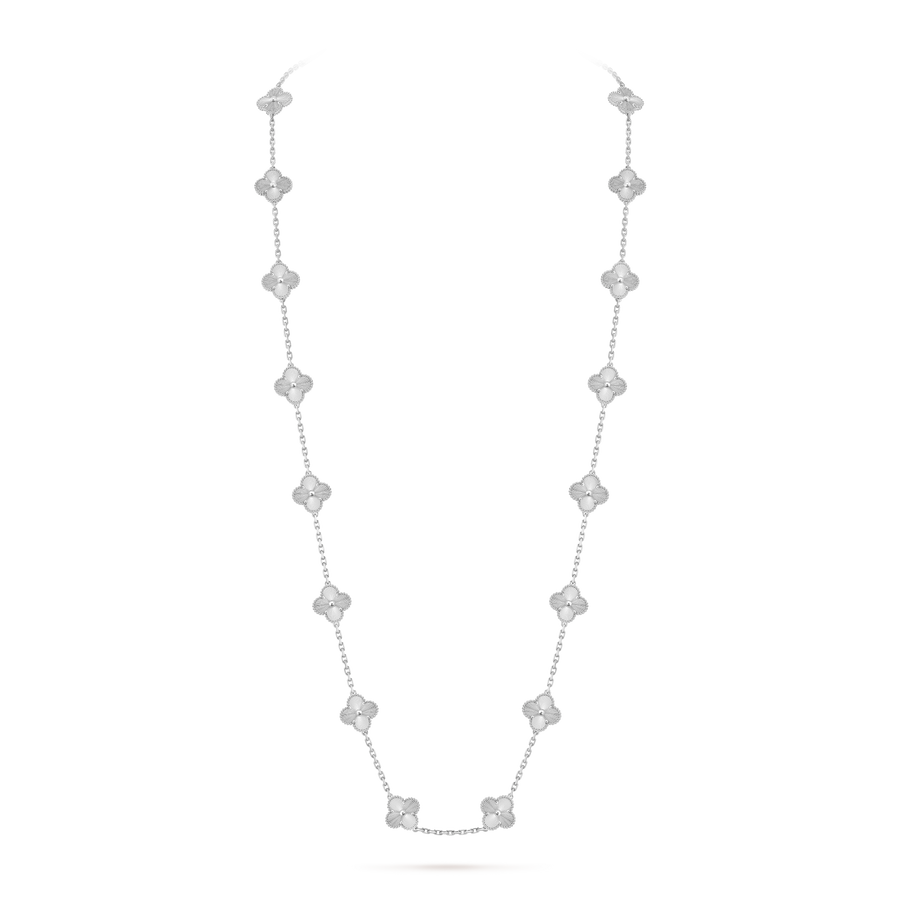 Avaline Alhambra long necklace, Gold