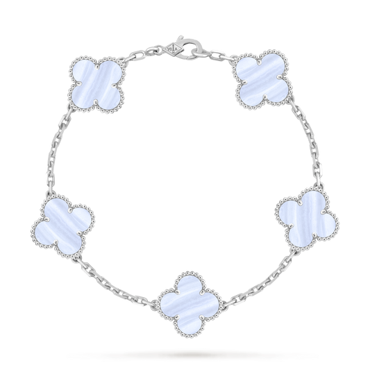 Avaline Alhambra bracelet, Sky Chalcedony