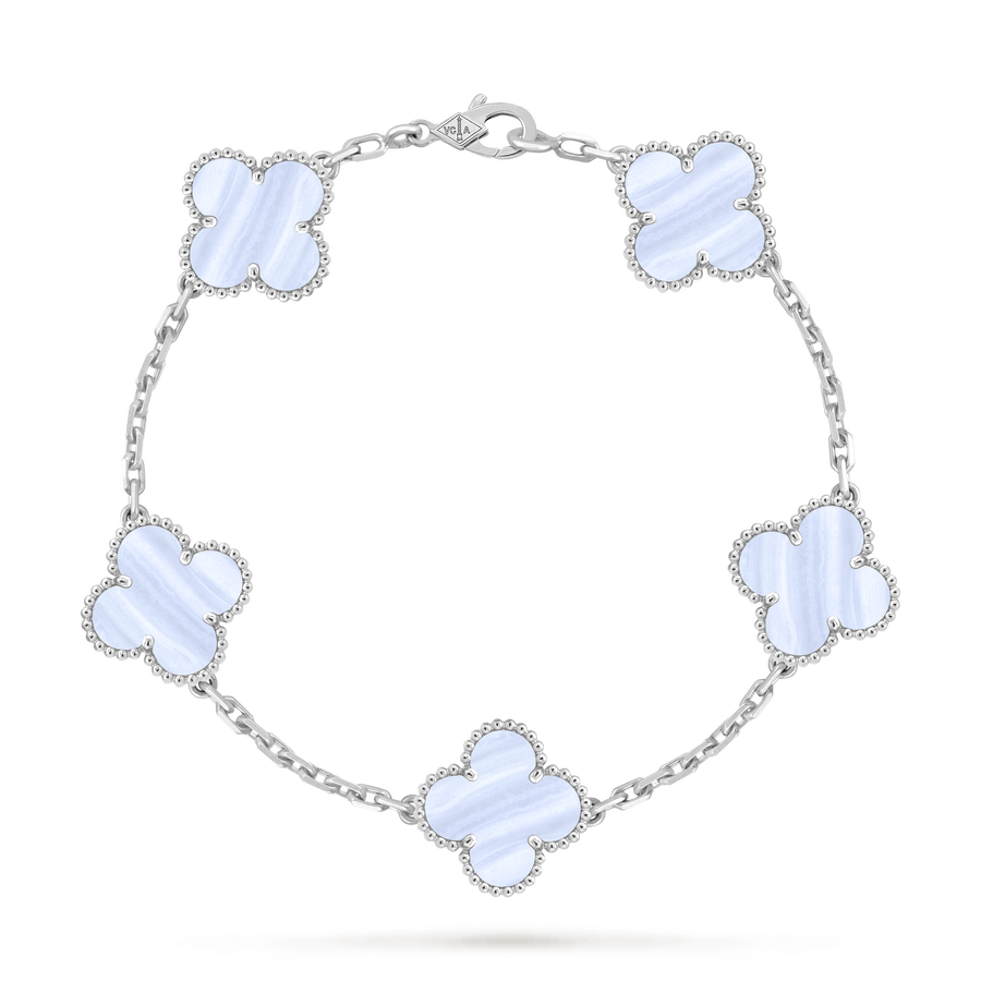 Avaline Alhambra bracelet, Sky Chalcedony