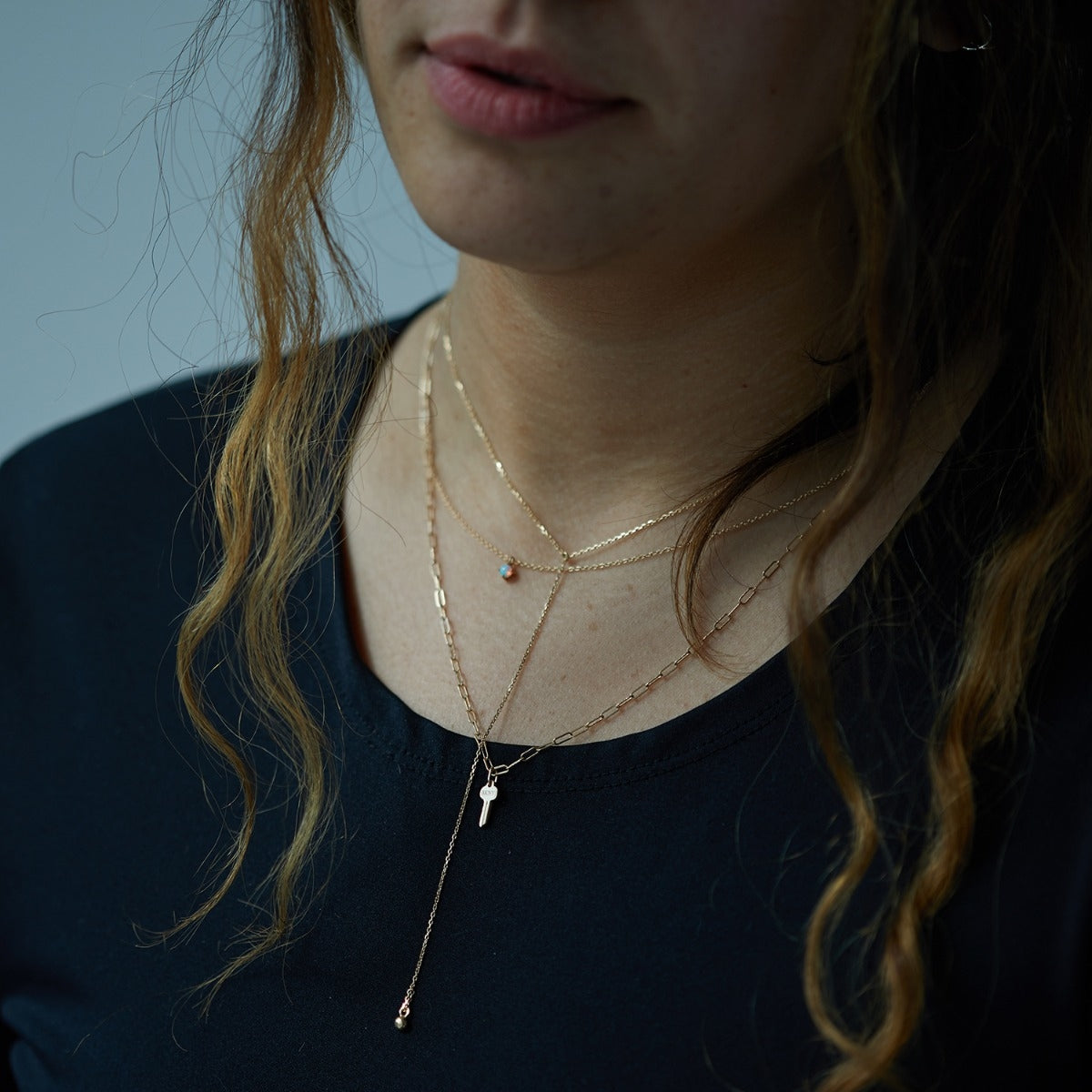 Avaline Tiniest Gold Key Charm