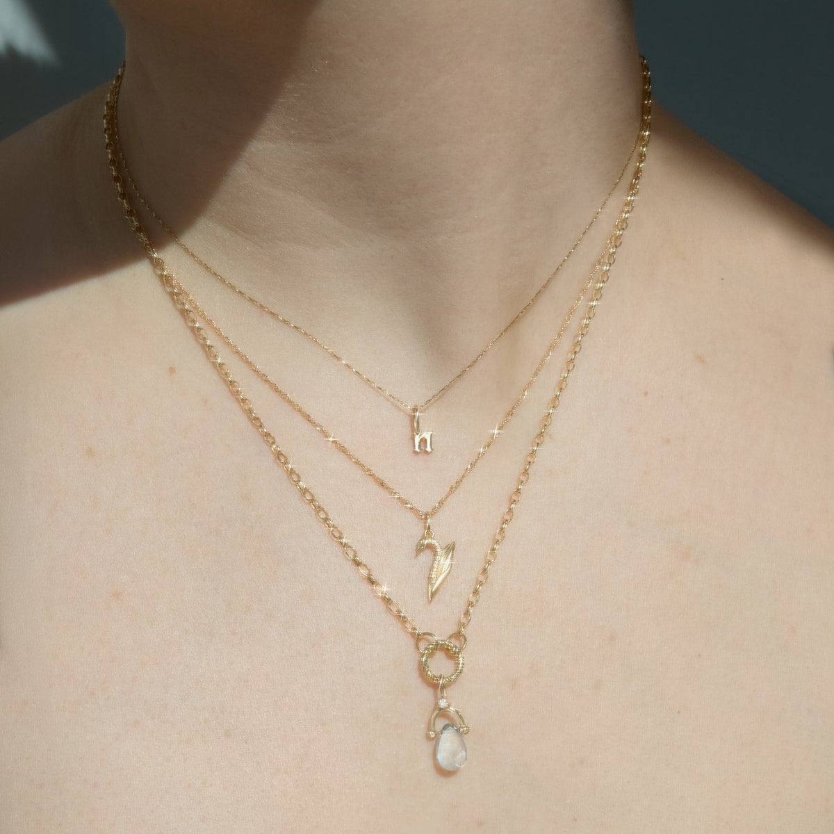 Avaline Second Nature Alphabet Gold Charm