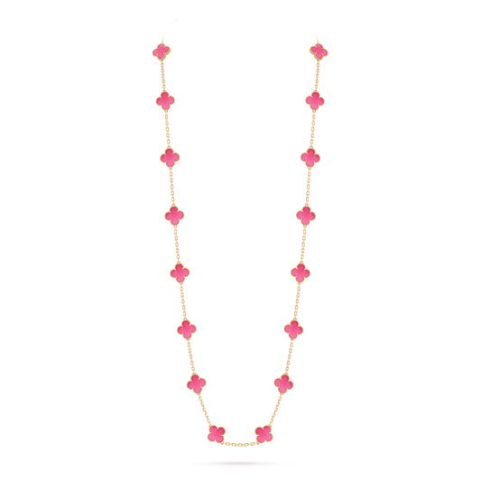 Avaline Alhambra long necklace, Enamel
