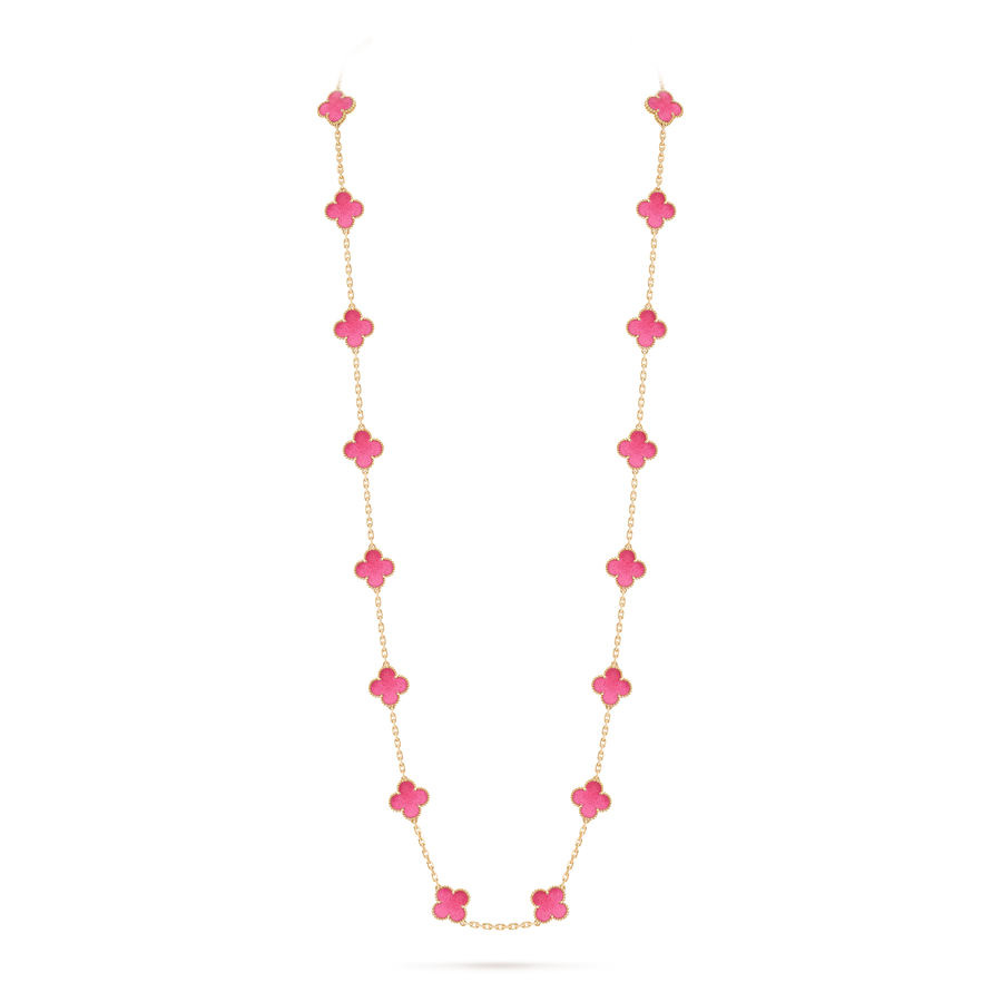 Avaline Alhambra long necklace, Enamel