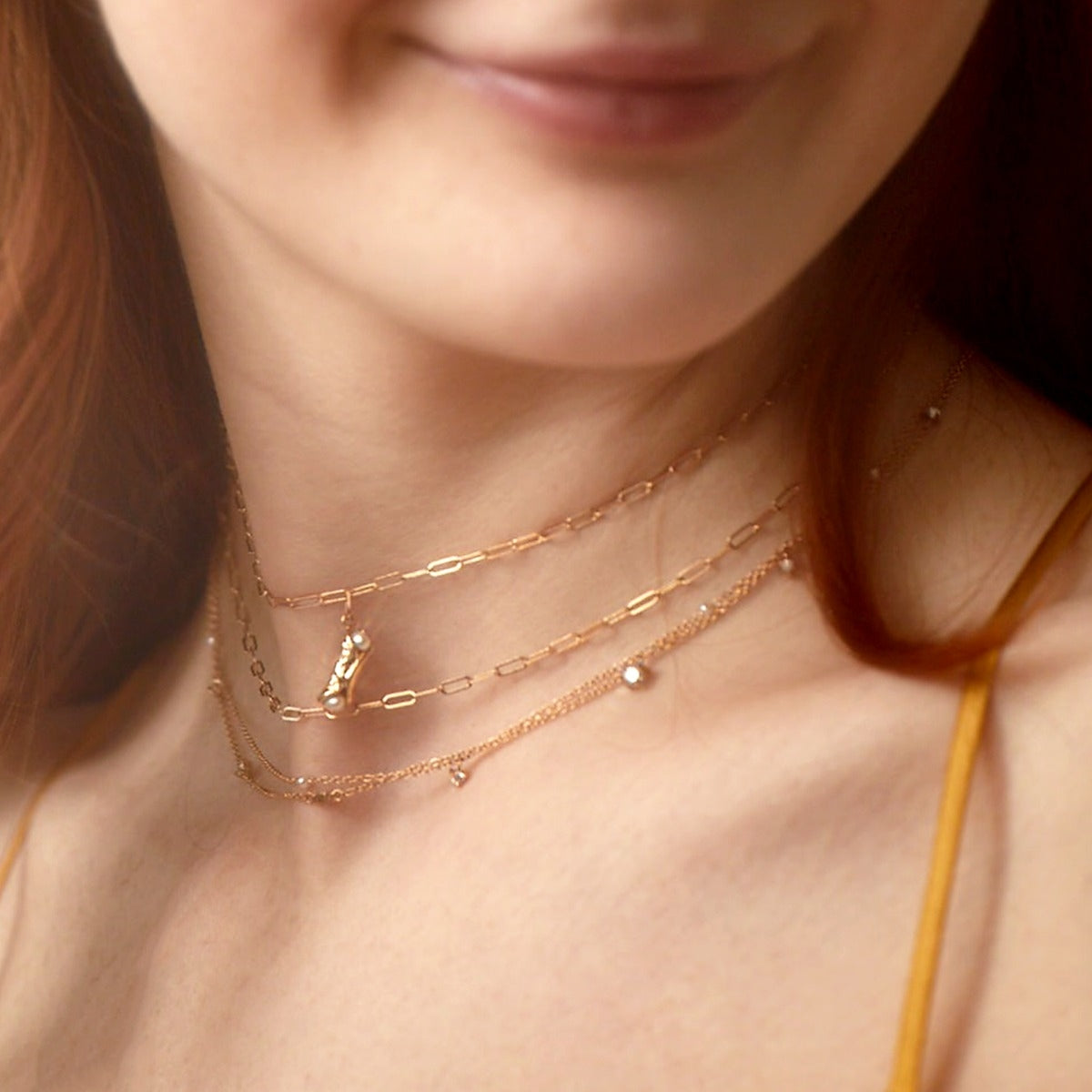 Avaline Holy Cannoli Charm Yellow Gold