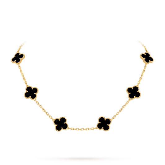 Avaline Alhambra necklace, Black Onyx