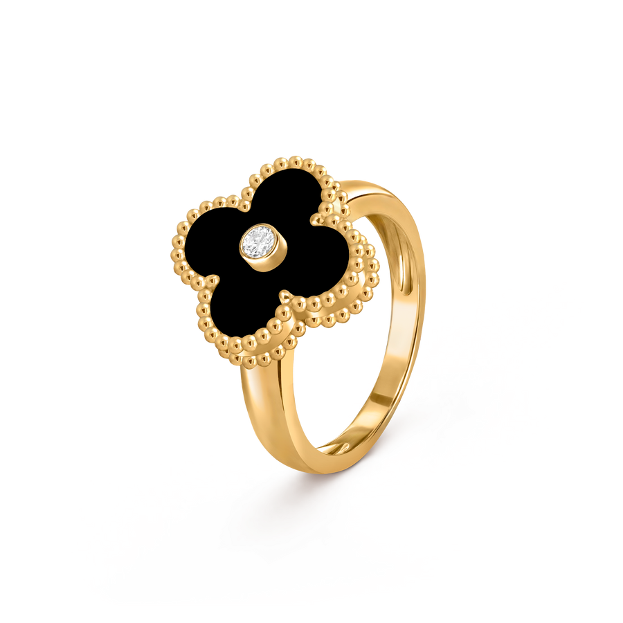 Avaline Alhambra ring, Black Onyx