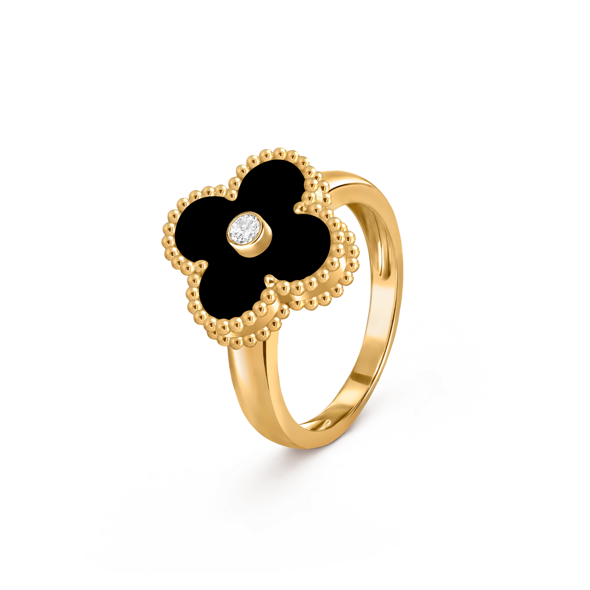 Avaline Alhambra ring, Black Onyx
