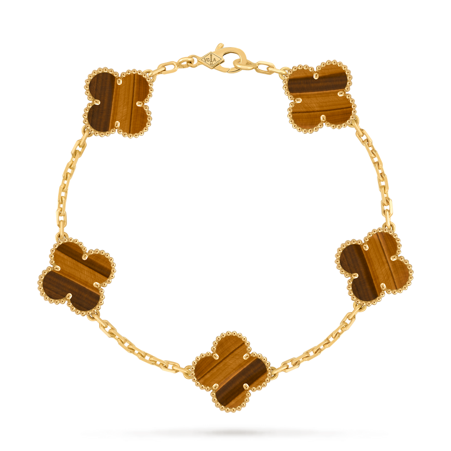 Avaline Alhambra bracelet, Tiger Eye