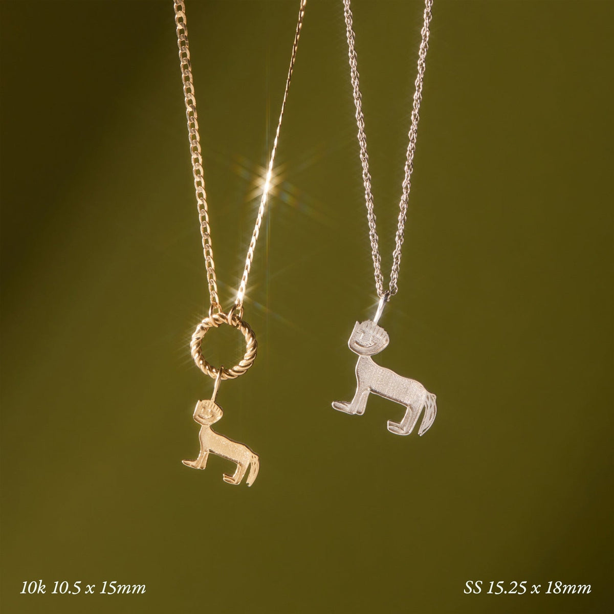 Avaline Horse With A Bowl Cut Gold Charm