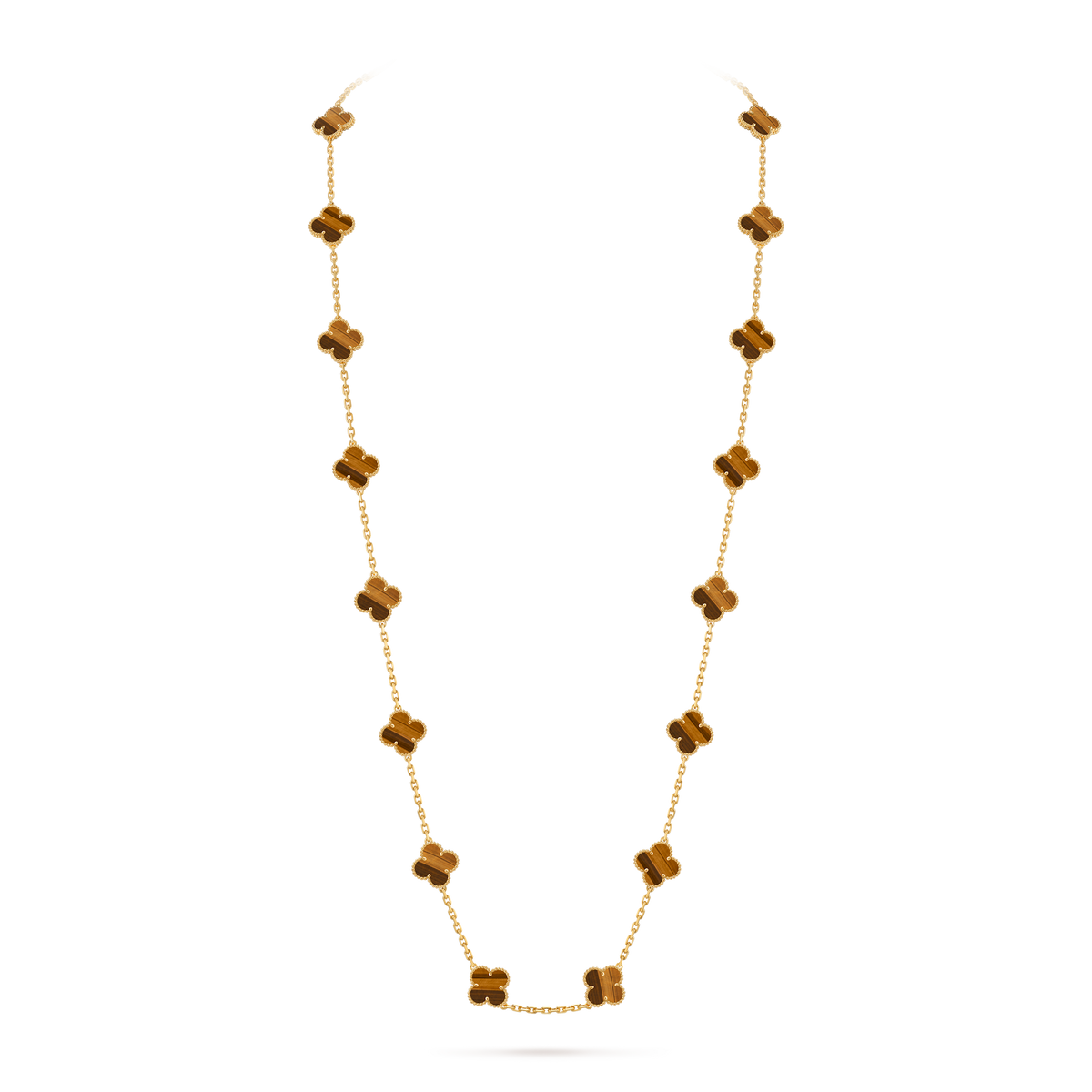 Avaline Alhambra long necklace, Tiger Eye