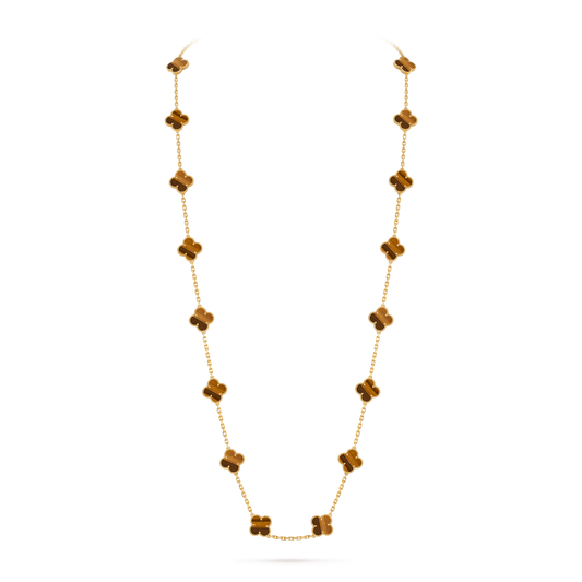 Avaline Alhambra long necklace, Tiger Eye