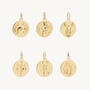 Avaline Mini Round Gold Zodiac Pendant