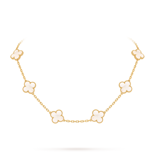Avaline Alhambra necklace, White Pearl
