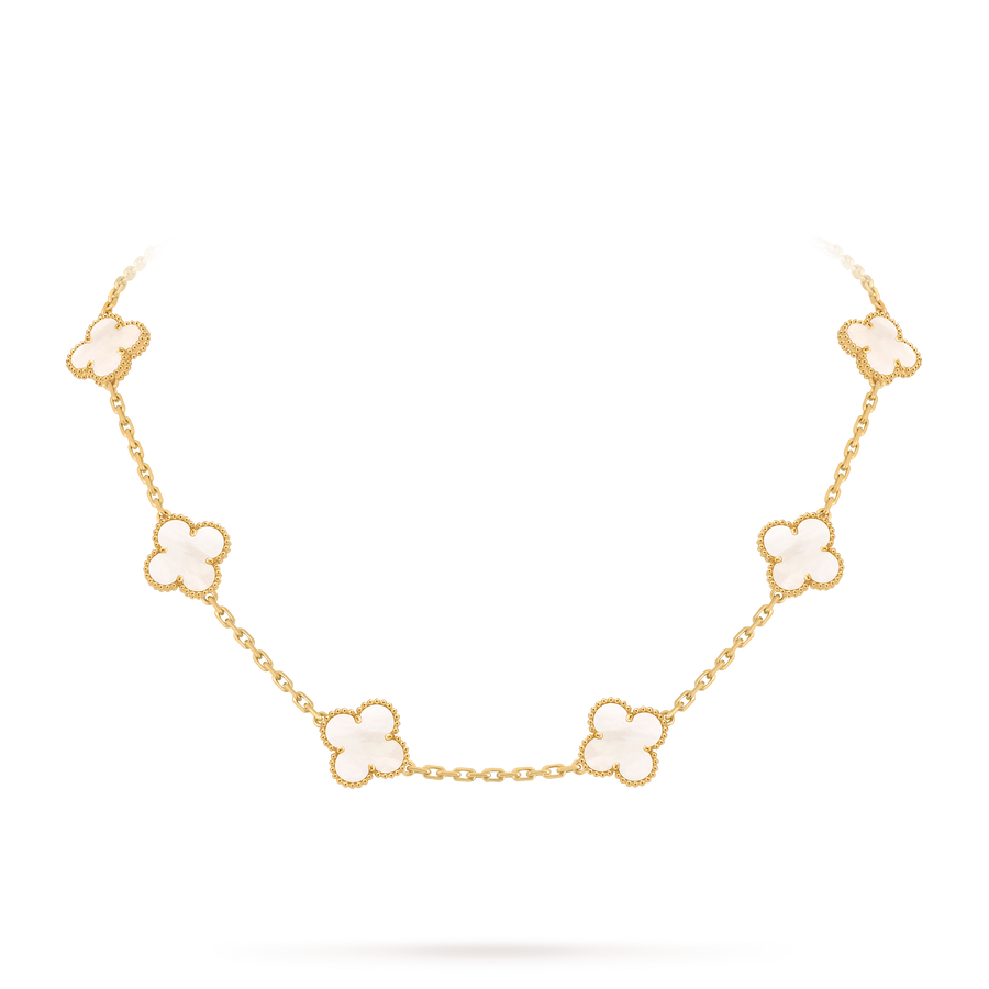 Avaline Alhambra necklace, White Pearl
