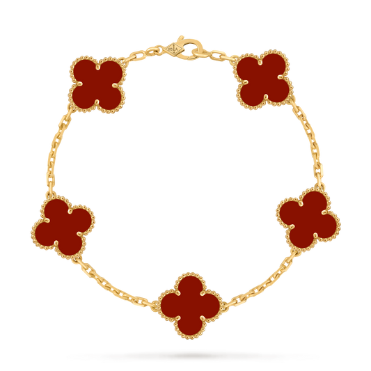 Avaline Alhambra bracelet, Red Carnelian