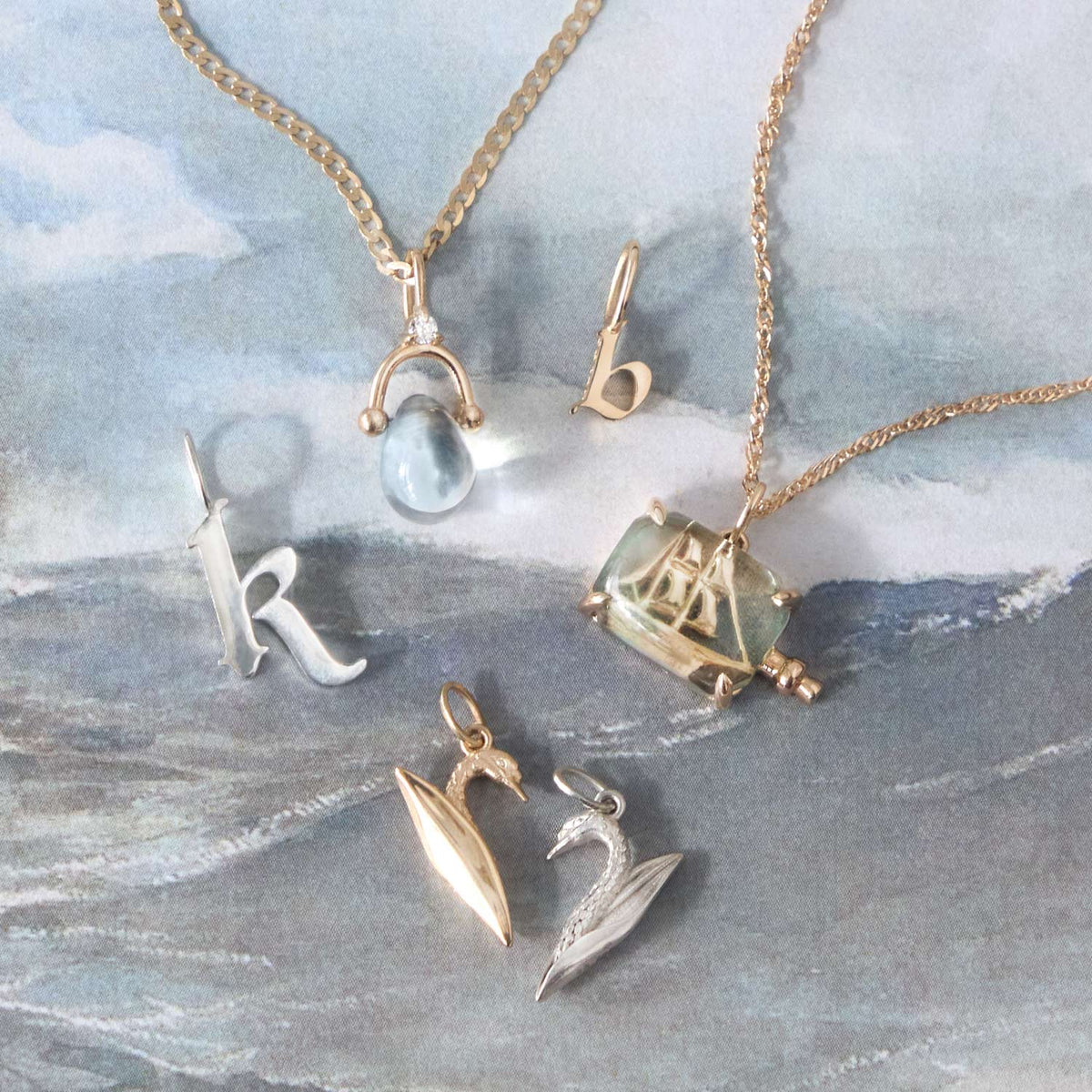 Avaline Second Nature Alphabet Gold Charm