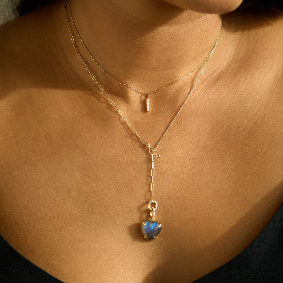 Avaline Afterglow Heart Gold Pendant