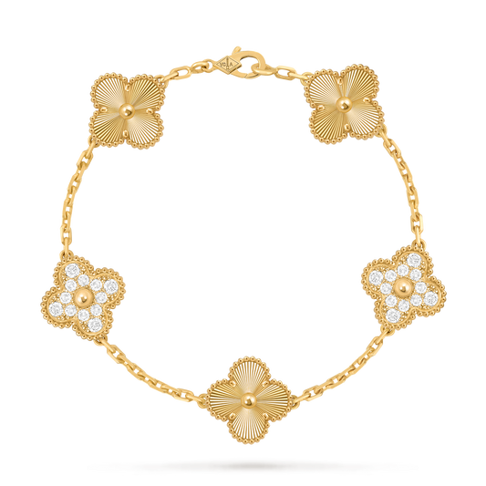 Avaline Alhambra bracelet, Clear Stone