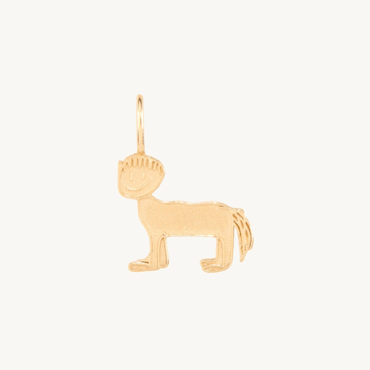 Avaline Horse With A Bowl Cut Gold Charm